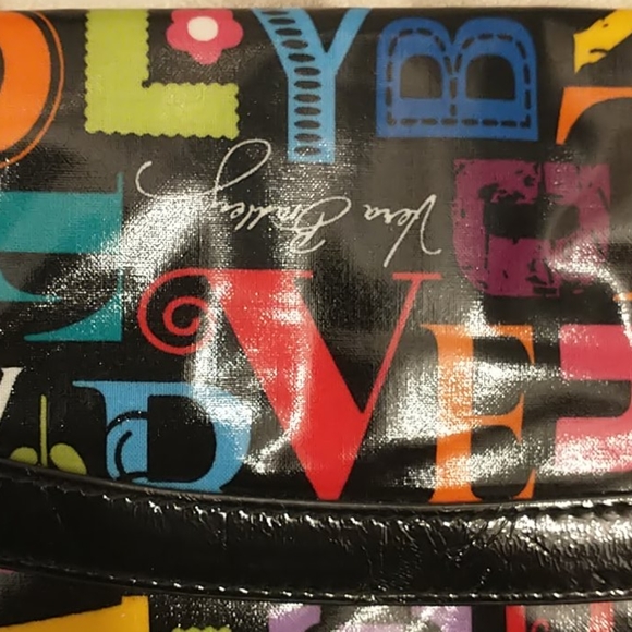 Vera Bradley Patent Leather Multi Colored Logo Clutch - Picture 3 of 8